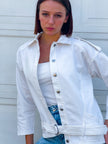 White gabardine jacket s24204