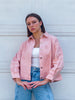 Pink gabardine jacket s24183