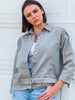 Gray gabardine jacket s24204