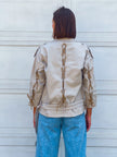 Beige gabardine jacket s24204