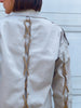 Beige gabardine jacket s24204