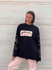 BLACK X WHITE MILTON PRINTED SWEAT SHIRT CHEST & SLEEVES S24144