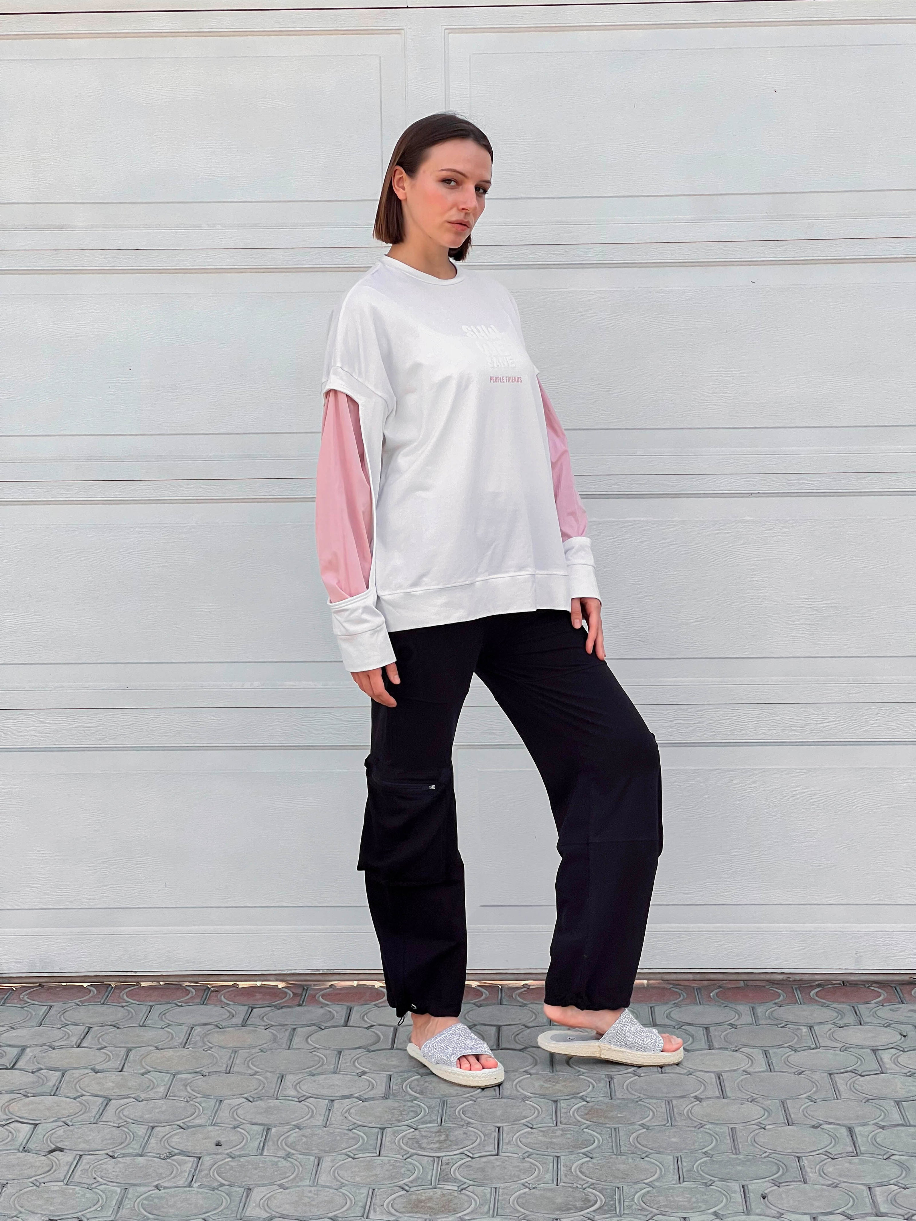 White Milton Sweatshirt S24097