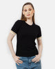 BLACK RIB SHORT SLEEVE T-SHIRT S24119