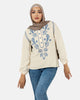 NATURAL Linen EMBROIDERED CHEST BLOUSE & GERO WITH BUTTONS S24105