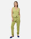 GREEN BARBIE TWILL MOM FIT PANTS S24098