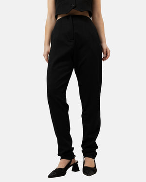 BLACK BARBIE TWILL MOM FIT PANTS S24098