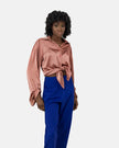 CASHMERE SATIN PLAIN CLASSIC BLOUSE S24046