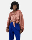 CASHMERE SATIN PLAIN CLASSIC BLOUSE S24046