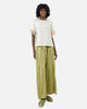 OLIVE TINSIL WIDE LEG ELASTIC WAIST PANTS S24133