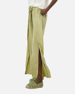 OLIVE TINSIL WIDE LEG ELASTIC WAIST PANTS S24133