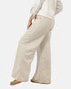 BEIGE MILTON KNIT PANTS  WITH BELT  WIDE LEG S24150