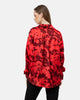 RED PRINTED SATIN BLOUSE S24018