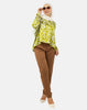 LEMON SATIN PRINTED BLOUSE S24050