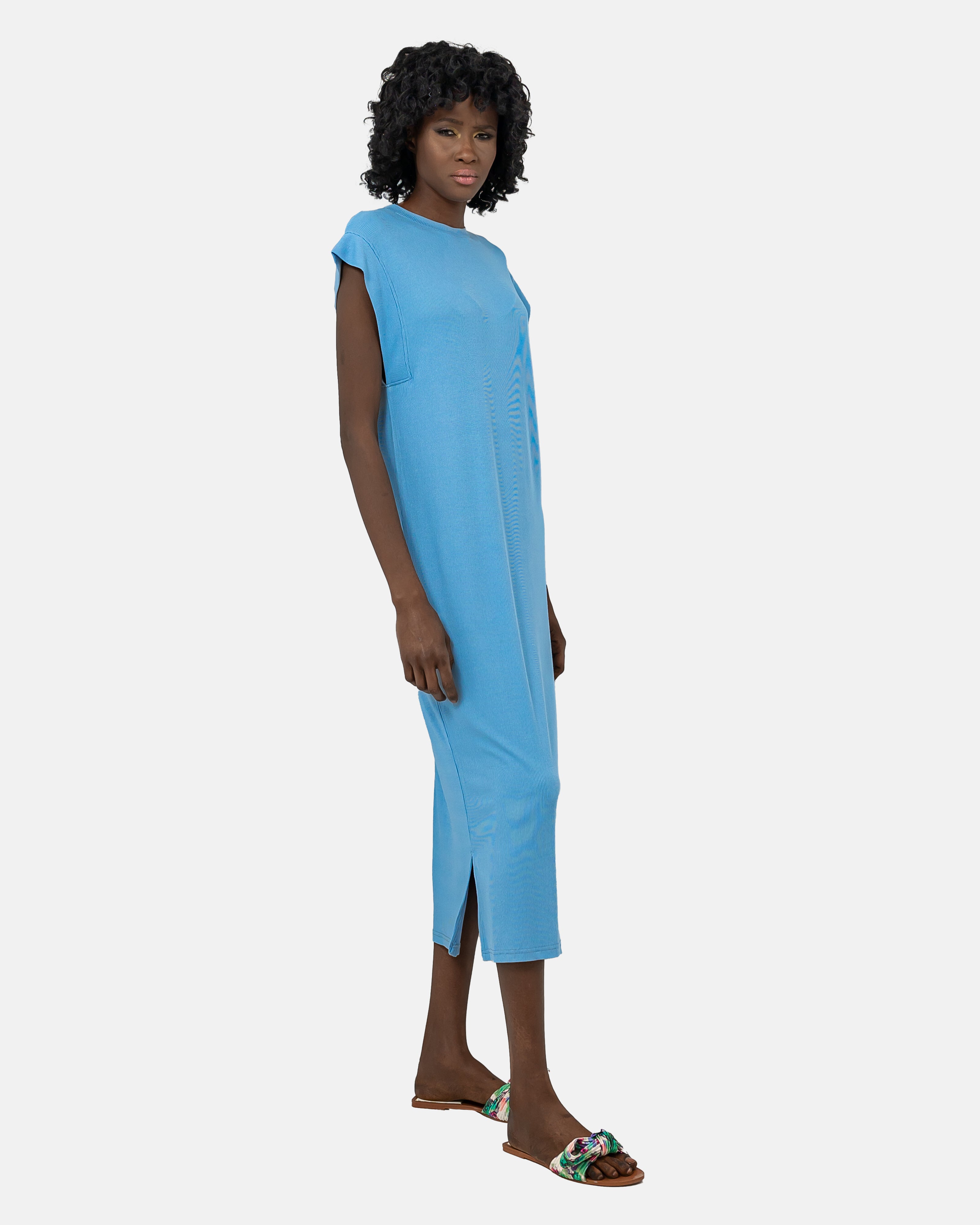 BLUE Basic Reb Dress  S24102