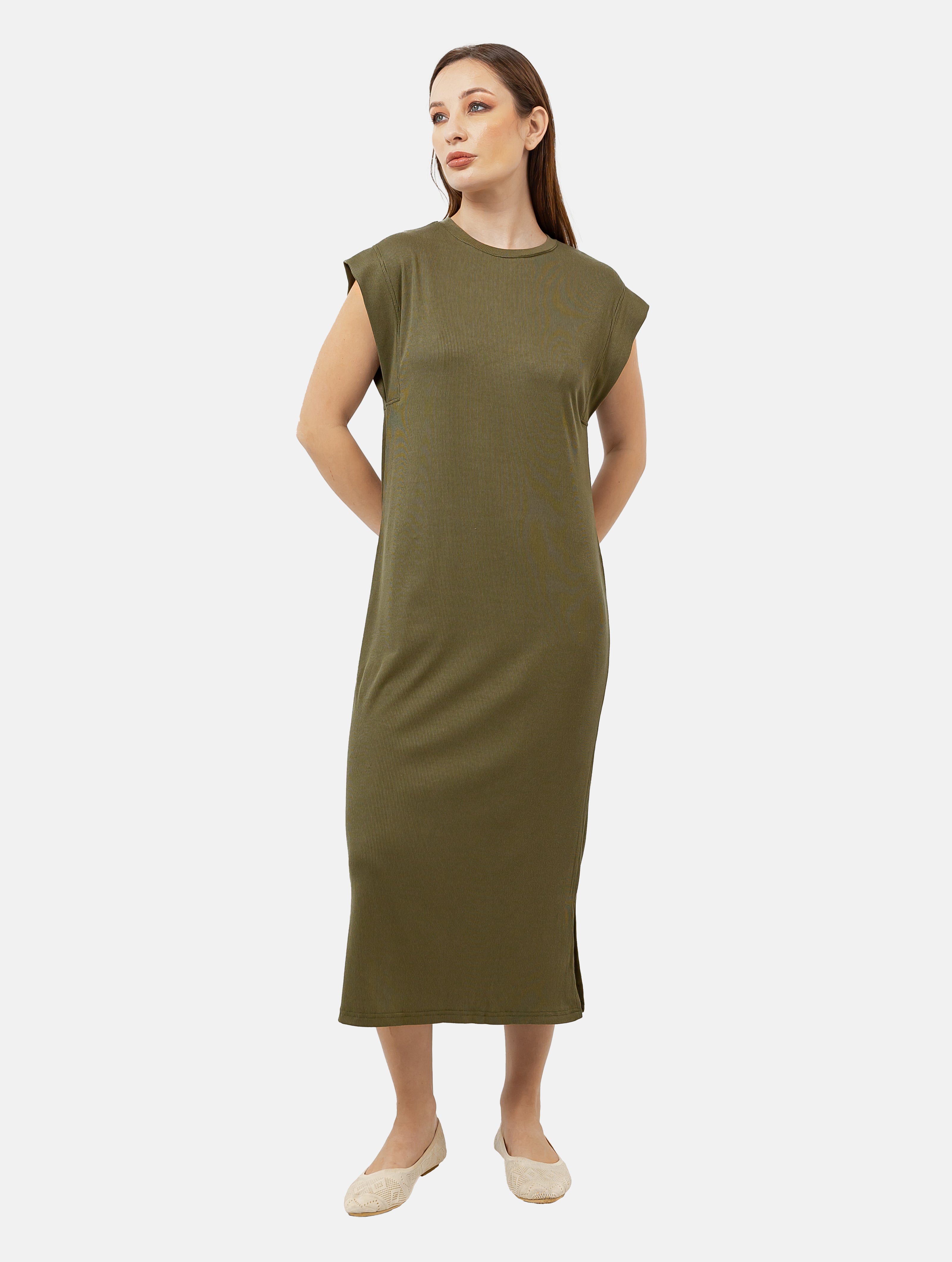 OLIVE Basic Reb Dress  S24102