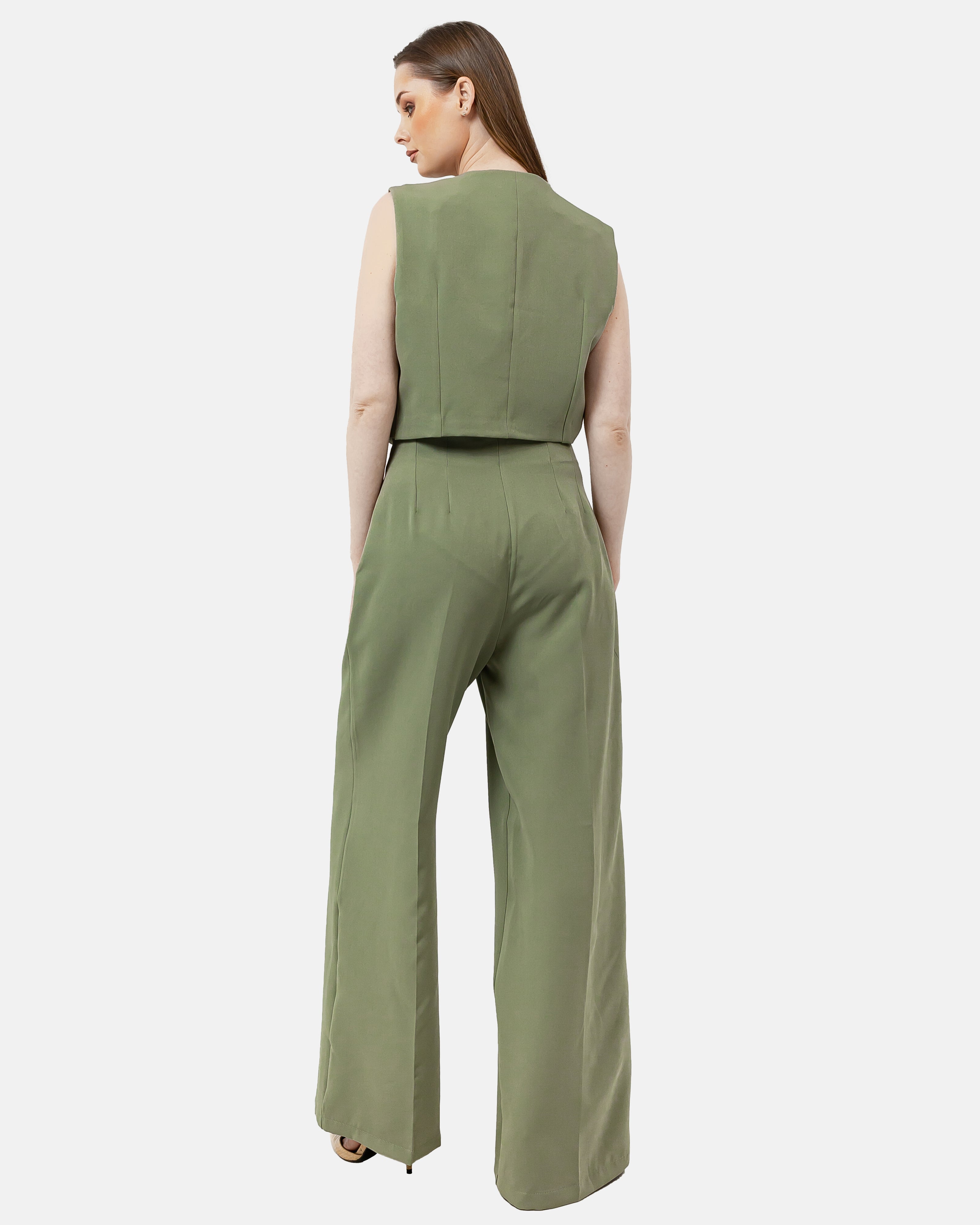 OLIVE POLY LYCRA CLASSIC PANTS  S24026