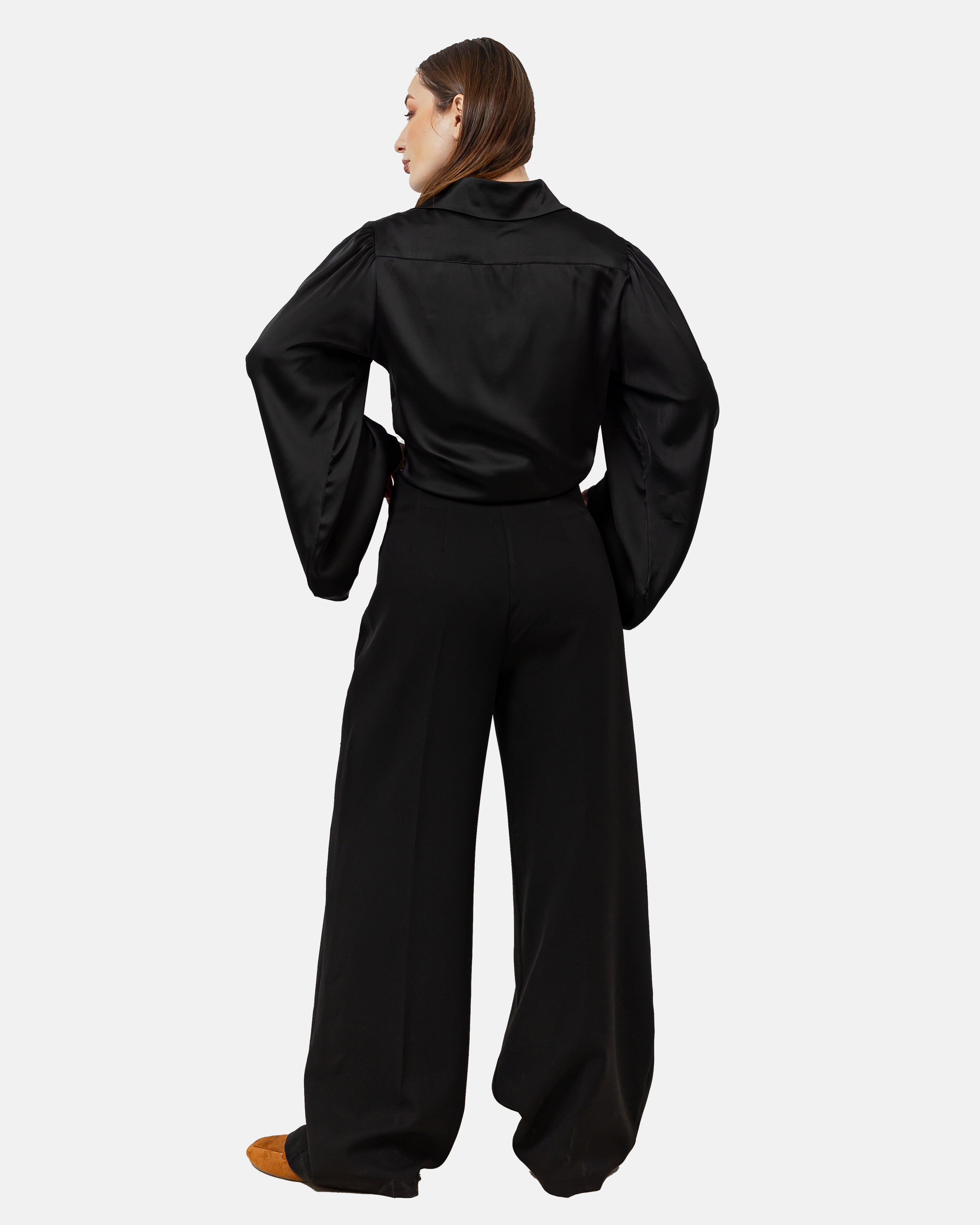 BLACK POLY LYCRA CLASSIC PANTS S24026