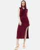 Burgundy Hoodie Dress S24157