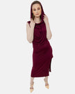 Burgundy Hoodie Dress S24157