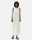 White LINEN LONG DRESS S24062