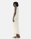 White LINEN LONG DRESS S24062