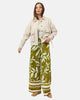 OLIVE Linen PRINTED ELASTIC PANTS S24014