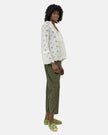 OLIVE GABARDINE  CARROT  PANTS S24108