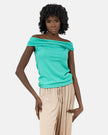 Turquoise REB SLEEVE LESS TOP S24146