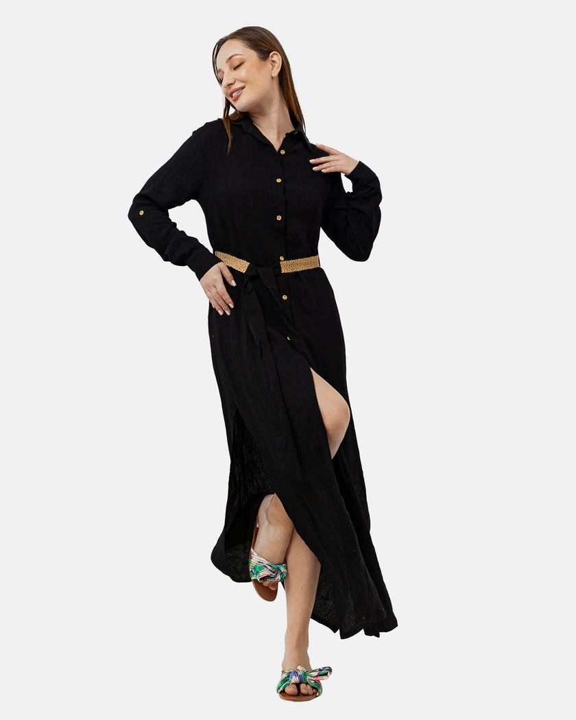 Black yoru malibu dress s24082