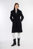 Black Featherly Coat -w23047