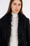 Black Featherly Coat -w23047