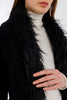 Black Featherly Coat -w23047