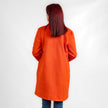 Orange Suede Open Coat With Colar W23014