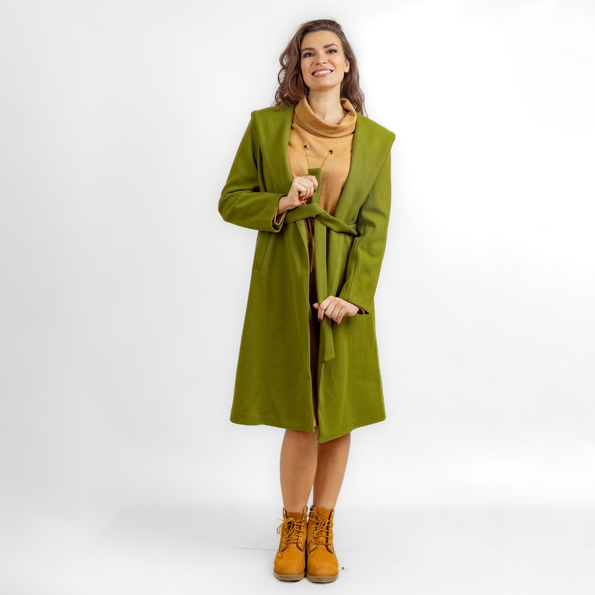 Olive Long Coat -W23024