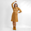 Camel short dress w23004