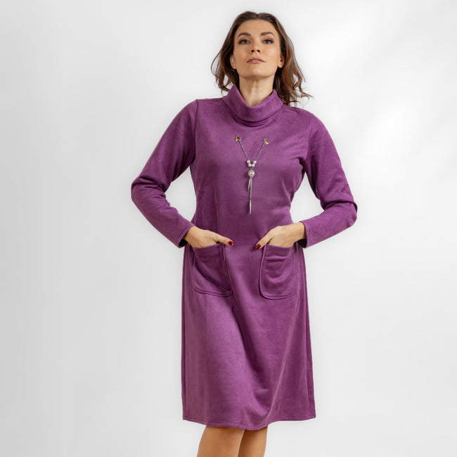 Purple Short Dress W23004