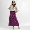 Purple Suede Long Skirt W23007