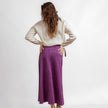 Purple Suede Long Skirt W23007