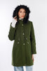 Olive Hoodie Wild Weave Coat -W24001