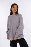 Grey Getcozy Round-neck Pullover-W24009