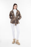 Tiger Short Jacket With Belt-W24038