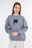 Grey Basic Crew Neck Sweatshirt-w24043