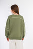 Olive Basic Crew Neck Sweatshirt-w24043