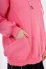 Pink Hoodie Sweatshirt 2 Pockets-w24048