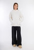 White Hoodie Sweatshirt 2 Pockets-w24048