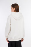 White Hoodie Sweatshirt 2 Pockets-w24048