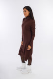 Brown Everyday Turtle-neck Dress-W24057