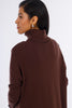 Brown Everyday Turtle-neck Dress-W24057