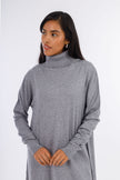 Grey Everyday Turtle-neck Dress-W24057